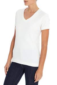 Camisetas personalizadas con cuello en V para mujer, camisetas de manga corta de poliéster transpirable, tela de pana ecológica, diseño de patrón 3D - Product Image 6