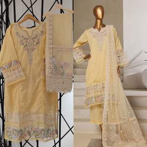 Jacquard brodé de luxe pour la fête du printemps SADABABHAAR avec vêtements indiens et pakistanais Dupatta brodés fantaisie exclusifs - Product Image 2