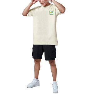 เสื้อผ้าผู้ชาย เสื้อยืดโอเวอร์ไซส์ เสื้อยืดผ้าฝ้ายหนาสั่งทําพิเศษ เสื้อยืดลําลองวินเทจ - Product Image 5