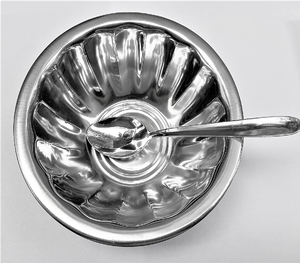Cuenco de acero inoxidable de calidad increíble con cuchara Tazón de acero inoxidable de forma redonda de restaurante popular - Product Image 4