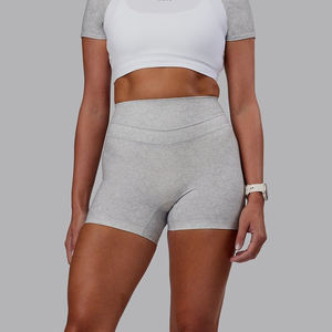 Shorts de yoga taille haute pour femmes, couleur unie, sans couture, respirants, séchage rapide, effet push-up, pour le sport et la gym - Ventes flash - Product Image 2