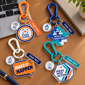 Llaveros Acrílicos Personalizados con Múltiples Dijes y Ganchos de Colores para Regalos Promocionales OEM ODM - Product Image 1