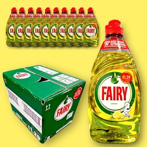 10 x 320ml Fairy LEMON Jabón Líquido para Platos con LiftAction |   Espuma Ultra Duradera y Poderoso Poder Desengrasante - Product Image 6