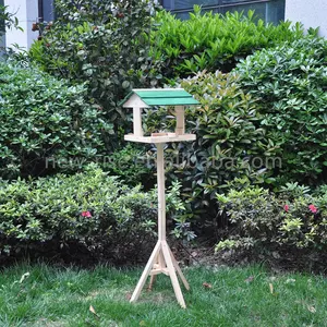 Outdoor Vogel Feeder Stand Houten Vogel Tafel Tray Feeder Hanger Voor Buiten Met Statief Basis