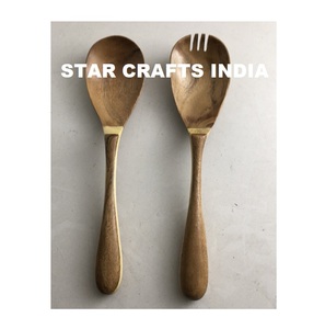 Salade en bois Sèvres Look créatif Maison et Fourchette de cuisine Mains de salade en bois Qualité supérieure Taille personnalisée Ensemble de service à salade - Product Image 3