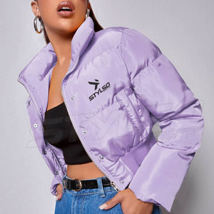 Winter New Arrival <b>Women</b> Crop Top <b>Jackets</b> New Design <b>Women</b> Fashion New Custom Crop Top <b>Jackets</b> - Product Image 4