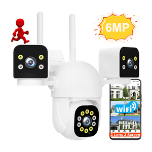 Rscamtom 6MP Home Okam Three Lens WiFi <strong>Camera</strong> Customized Alarm Sound Effect Night Vision Full Color 360 Wifi <strong>Camera</strong> - Product Image 1