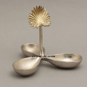 Cuenco para servir frutas decorativo de Metal de nuevo diseño con acabado dorado tocado para Decoración de mesa - Product Image 5