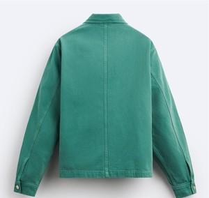 โลโก้ที่กําหนดเอง OEM เสื้อแจ็คเก็ตผ้าใบผ้าเดนิมแบบกําหนดเองสําหรับรถบรรทุกคอปก - Product Image 2