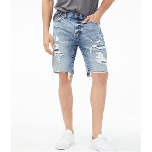 Vêtements de rue pour hommes personnalisés Shorts Fashion Baggy Hommes Travail Demi-pantalon Loose Denim Jean Shorts OEM ODM Service personnalisé - Product Image 1