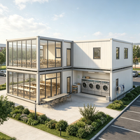 Maison conteneur modulaire préfabriquée personnalisée pour salle de classe, atelier, bibliothèque, salle de sport, bureau, espace de vie, centre commercial, chambre, hôtel, bar