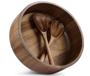 Ensaladera de madera decorativa de acacia de alta calidad, perfecta para su mesa de comedor - Product Image 1
