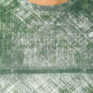 T-shirt vintage en coton 100% de haute qualité, design personnalisé, lavage à l'acide, étiquette lavée, patchwork, tout vert, anti-froissement, col rond, manches courtes - Product Image 6