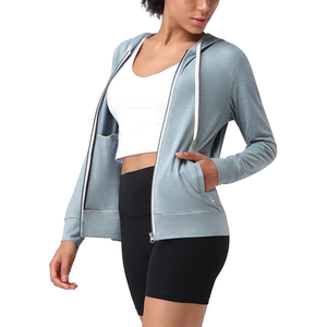 4-Way Stretch Zip-up Slim Fit Ligero Correr Sin costuras Tallas grandes Mujeres Cottony-Soft Workout Chaqueta atlética Chaqueta de yoga - Product Image 3