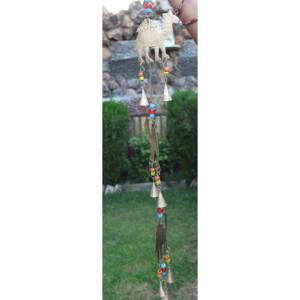 Handmade 84 cm Length Camel <b>Bells</b> Wall Hanging Indian Patio Decor String Decoration Windchime Animal Shape - Product Image 2