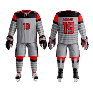 Nouvelle conception respirante, uniforme de hockey sur glace personnalisé avec logo et nom brodés, imprimé par sublimation sur tissu sergé. - Product Image 5