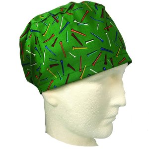 Unisex Floral Print <b>Scrub</b> <b>Cap</b> Cotton Polyester Knitted Woven Hospital Uniform Accessory Pink Green Patterned Headwear - Product Image 4