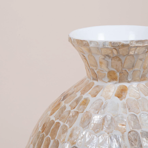 Jarrón Moderno de Nácar con Incrustaciones de Mosaico, Jarrón Decorativo de Concha Hecho a Mano, Decoración de Hogar de Lujo, Jarrón para Flores Hecho en Vietnam - Product Image 3