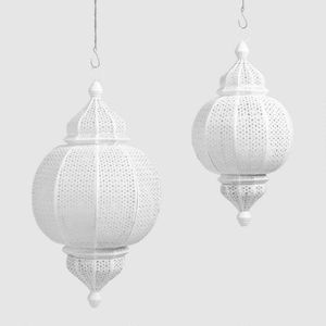 Lampe suspendue en métal de style marocain faite à la main, finition cuivre rose doré, lampe suspendue Jali pour la décoration de la maison, luminaire pour hôtel - Product Image 3