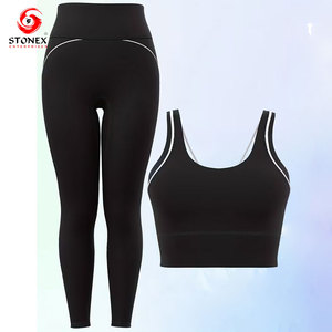 Ensemble de yoga personnalisé pour femmes, élégant, respirant, séchage rapide, ensemble de sport tendance pour filles, 2 pièces, logo et design personnalisés - Product Image 4