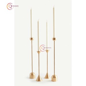 Lot de 2 bougeoirs éclaircissants de différentes tailles en plaqué or, pot à bougie design unique pour la maison et l'hôtel à bas prix - Product Image 6