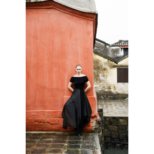 กางเกงขาบินที่สง่างามแต่สวมใส่สบายให้การเคลื่อนไหวที่อ่อนโยนพร้อมจีบที่ปรับแต่งได้เพื่อความซับซ้อนที่เน้นต่ำ - Product Image 5