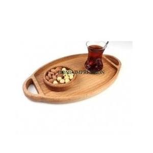 Plateau de service en bois naturel personnalisé avec poignée pour la maison, le café, le restaurant et l'hôtel. - Product Image 5