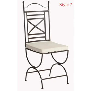 Chaises en fer forgé marocaines faites à la main, sièges de luxe en fer forgé pour l'extérieur et l'intérieur, pour jardin, patio, café, hôtel, fer forgé sur mesure - Product Image 1