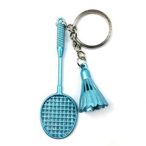 Creative colorful badminton racket Metal <b>personalized</b> <b>keychain</b> pendant small gift - Product Image 3