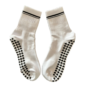 Calcetines deportivos antideslizantes de diseño personalizado para mujer, calcetines con logotipo personalizado, Bonitos bordados, para gimnasio, Yoga, Pilates, calcetines con agarre - Product Image 3