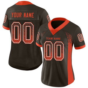 Maillot de football américain de haute qualité personnalisé en gros logo imprimé brodé confortable sublimation vente chaude - Product Image 2
