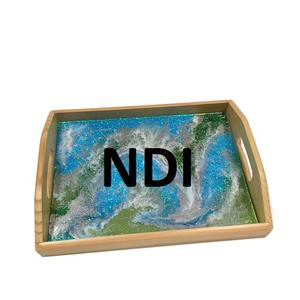 Bandeja de servicio de madera pulida de grado comercial respetuosa con el medio ambiente hecha a mano, vajilla decorativa, Catering, Pasta multiusos - Product Image 1