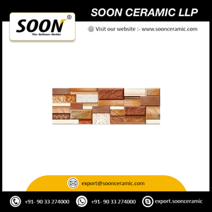 Digital Ceramic <b>Wall</b> Tiles 200x600mm Matte <b>Flowers</b> & Plants Texture Acid-Resistant Rustic Design for Hotel and Outdoor Use - Product Image 6
