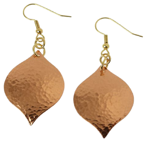 2025 Heavy Hammered <b>Copper</b> Earrings Costume Jewelry for Sale Made of <b>Sheet</b> Heart Design Earrings Modern Global Jewelry Trends - Product Image 5