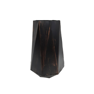 แจกันเหล็กลายดอกไม้สีดำสำหรับตกแต่งบ้านงานแต่งงานร้านอาหารโต๊ะแจกันโลหะงานแฮนด์เมดจำนวนมากดีไซน์หรูหรา - Product Image 2