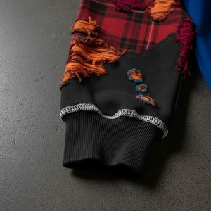 Sweat-shirts pour hommes en coton 100% personnalisés, lourds, avec broderie délavée, effet délavé à l'acide, sweat-shirt délavé pour hommes - Product Image 5