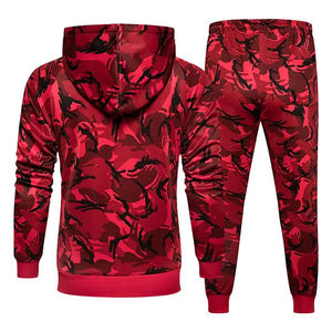 High Quality Printed Fitness <b>Tracksuit</b> Set Fashionable Sublimation Hooded Top for Winter Sports or Training - Product Image 2