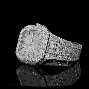 Édition limitée personnalisée 20mm bracelet en acier inoxydable automatique japon montre de haute qualité glacé Moissanite nouveauté Antique - Product Image 2