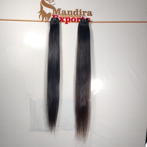 100% Cutícula cruda alineada Pure Virgin Color negro Recto Templo vietnamita Extensiones humanas Tengle Free Indian Loose Deep Wave - Product Image 2