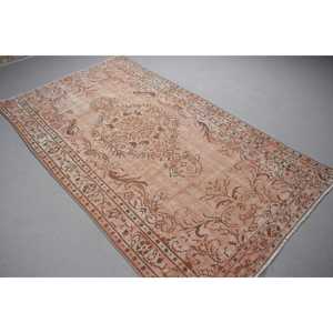 Tapis, 4,6x8,4 pieds, tapis vintage, tapis persan orange en laine - Product Image 2