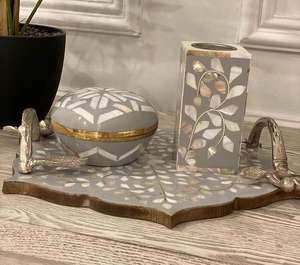 Brûleur d'encens perle Sadaf avec design coquillage pour encens arabe parfumé à la lavande et à la bergamote Ambergris - Product Image 4