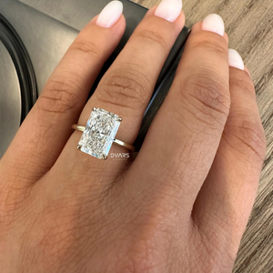 Bague Halo élégante en diamant de laboratoire pour femmes, fiançailles, mariage, bijoux fins, cadeau de mariée, bague de créateur - Product Image 4