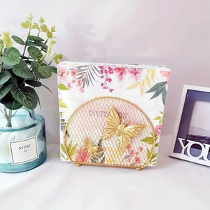 Papillon Designer Or Porte-Serviettes Rond Porte-Serviettes Antique Table Décor Porte-Serviettes Pour Les Fêtes De Noël Décor - Product Image 2