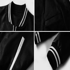 เสื้อแจ็กเก็ตหนังแท้สำหรับผู้ชาย, เสื้อโค้ทแฟชั่นสำหรับใส่ขี่มอเตอร์ไซค์เสื้อแจ็กเก็ตหนังมีซิปสำหรับฤดูใบไม้ร่วงฤดูหนาว - Product Image 3