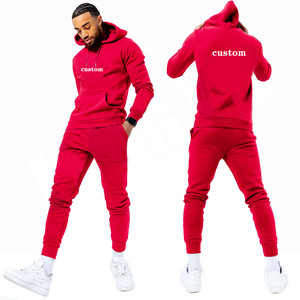 High Quality Custom Pullover Men'<b>s</b> Sweat <b>Suits</b> with Pocket Winter Jogging Tracksuits Set High-Grade Sweatsuits - Product Image 6