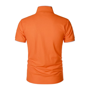 Polo para Hombre de Diseño Básico, Camisa Informal con Cuello en V, Ajuste Clásico, Transpirable, 100% Algodón, Multicolor, Verano - Product Image 3