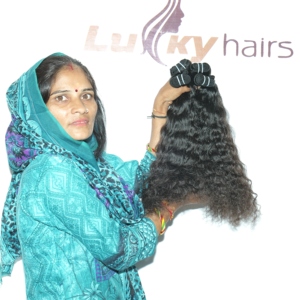 Extensions de cheveux humains vierges cambodgiens non traités, double trame machine, style naturel droit, cuticules alignées, provenant de cheveux indiens - Product Image 3