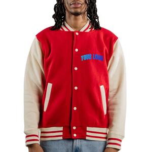 Veste universitaire de haute qualité grande taille pour hommes vente en gros de veste universitaire de baseball lourd Letterman vierge avec logo personnalisé - Product Image 1