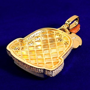RB GEMS Colgante Hip Hop Personalizado con Diseño de Bolsa de Dinero, Chapado en Oro Blanco de 14k, Certificado IGI, con Diamantes Engastados en Canal, para Hombres y Mujeres - Product Image 3