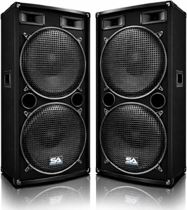 Livraison à domicile pour un ensemble de deux enceintes PA DJ de 15 pouces, 1000 Watts PRO, pour bandes, bars, mariages, églises, avec subwoofer - Product Image 6